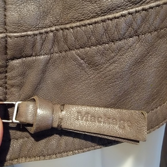 Aritzia Mackage Kenya Moto Leather Jacket, Authentic - Taupe - Picture 10 of 10